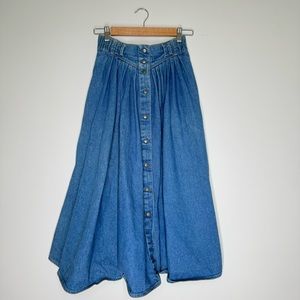 VINTAGE Liz wear Claiborne Denim full length skirt Jean